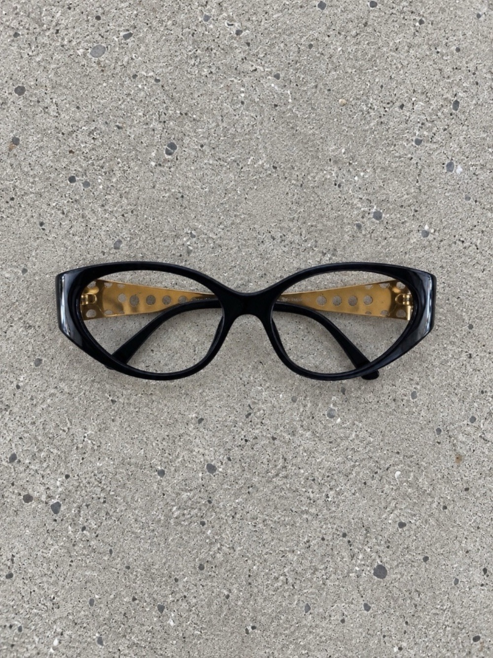 Christian Dior Black Gold Oval Sunglasses 2768 Made in Austria *FRAME ONLY*❤️